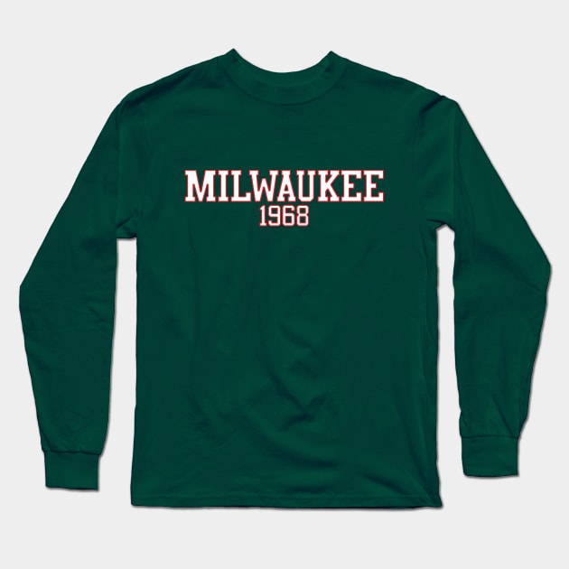 Milwaukee bucks 1968 (variant) Long Sleeve T-Shirt by GloopTrekker